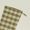 Detailed view of Essential Gingham Stocking - Olive/Sage