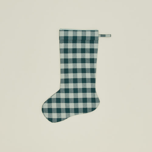 Essential Gingham Stocking - Sky/Peacock