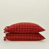 Essential Gingham Pillowcases, Set of 2 - Red/Terracotta