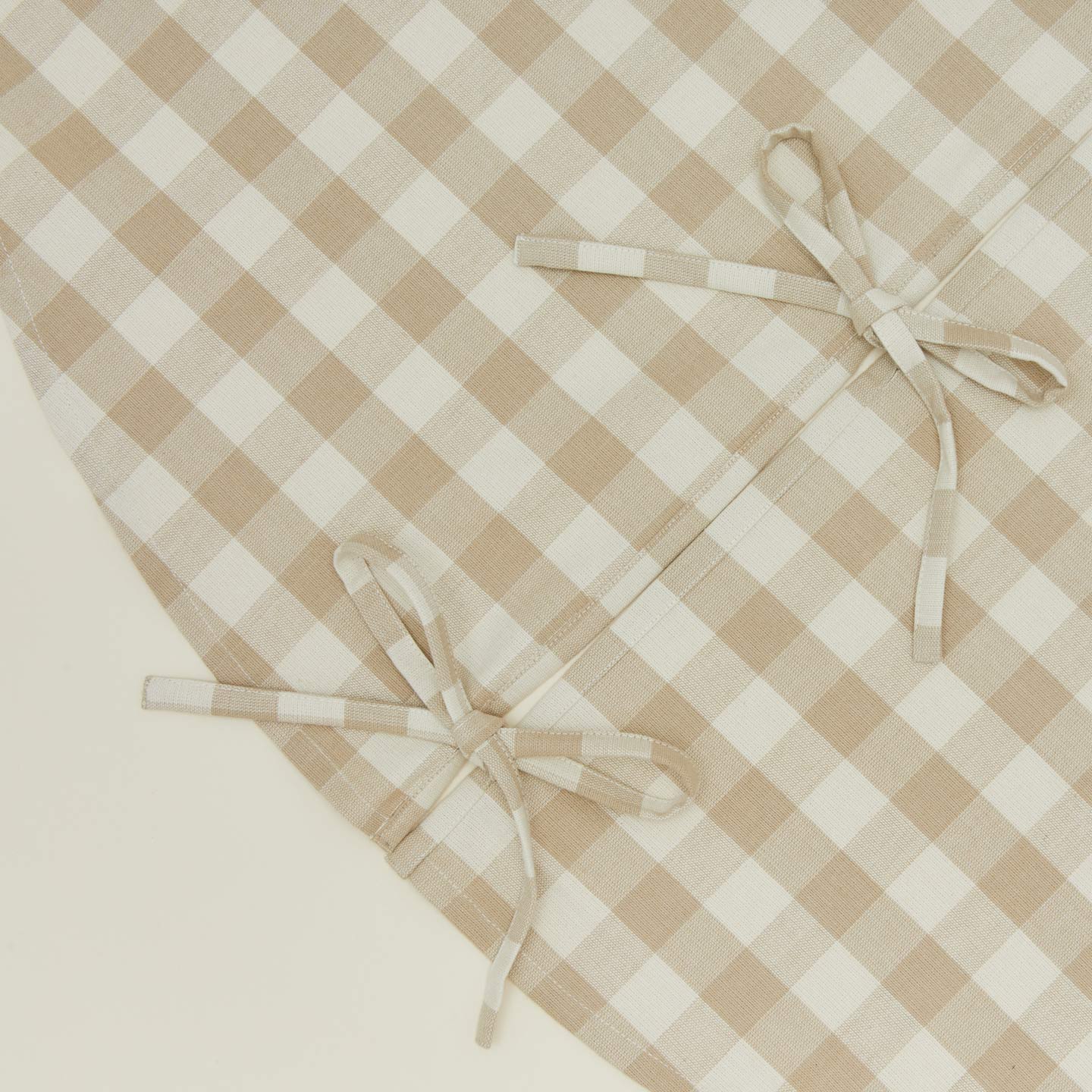 Detailed view Essential GIngham Tree Skirt - Ivory/Flax