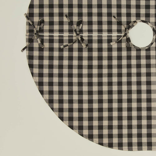 Essential GIngham Tree Skirt - Light Grey/Black