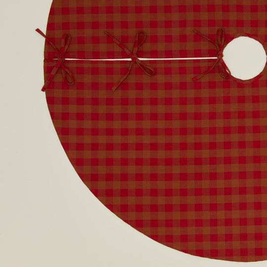 Essential Gingham Tree Skirt - Red/Terracotta