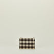 Small essential gingham pouch in light grey and black