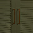 Large olive pulls on louvered doors