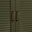 Small olive pulls on louvered doors