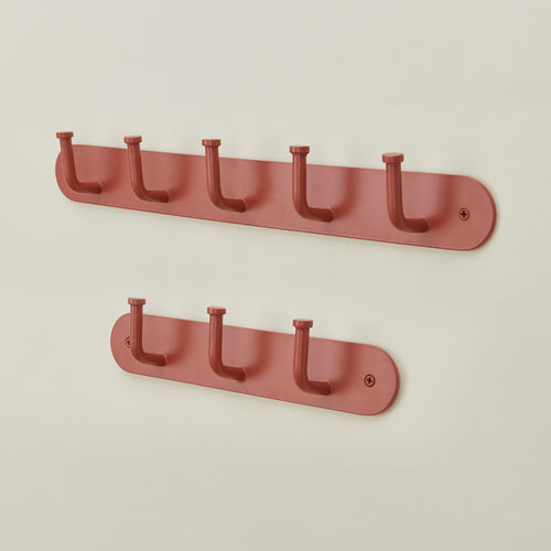 Essential hook racks in terracotta