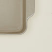 Close up view of 8" x 8" essential bakeware in light grey