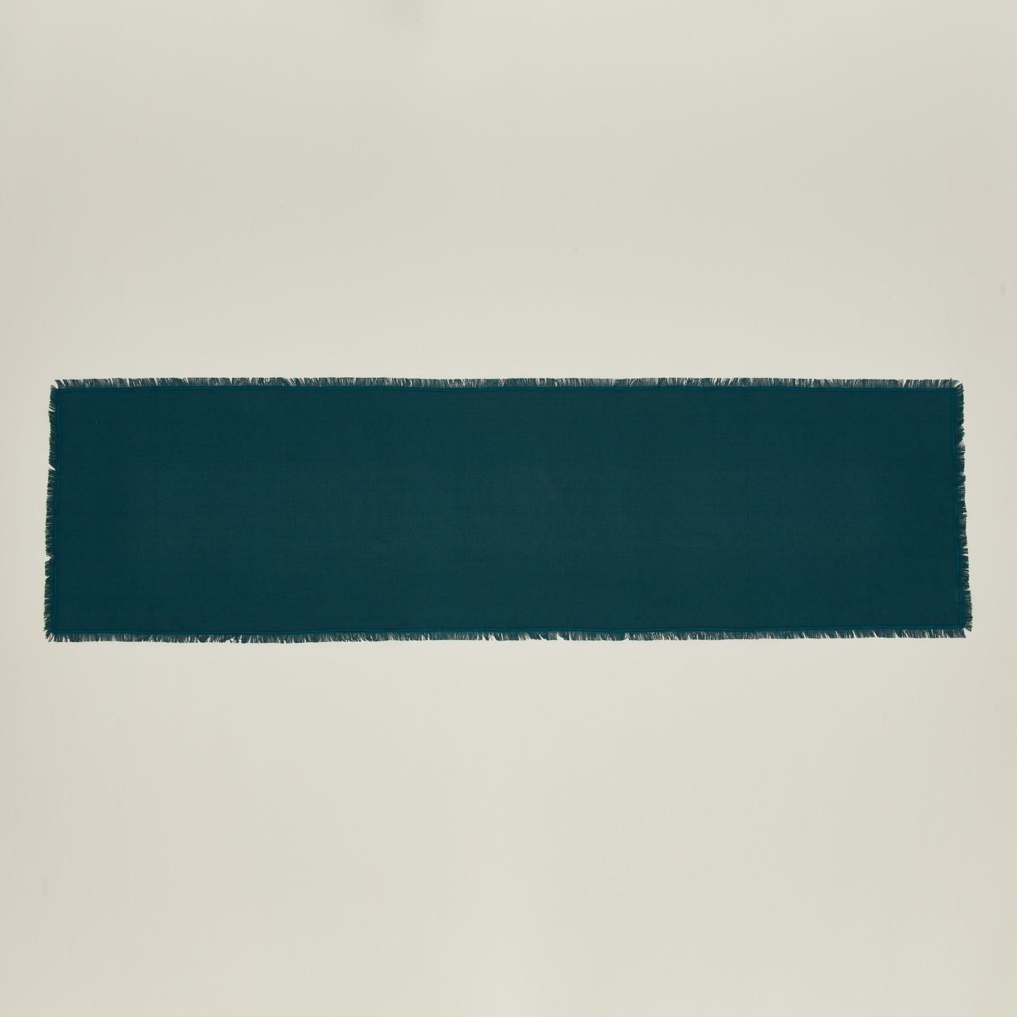 Overhead view of essential peacock runner 