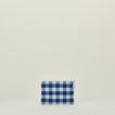 Small essential gingham pouch in sky and blue