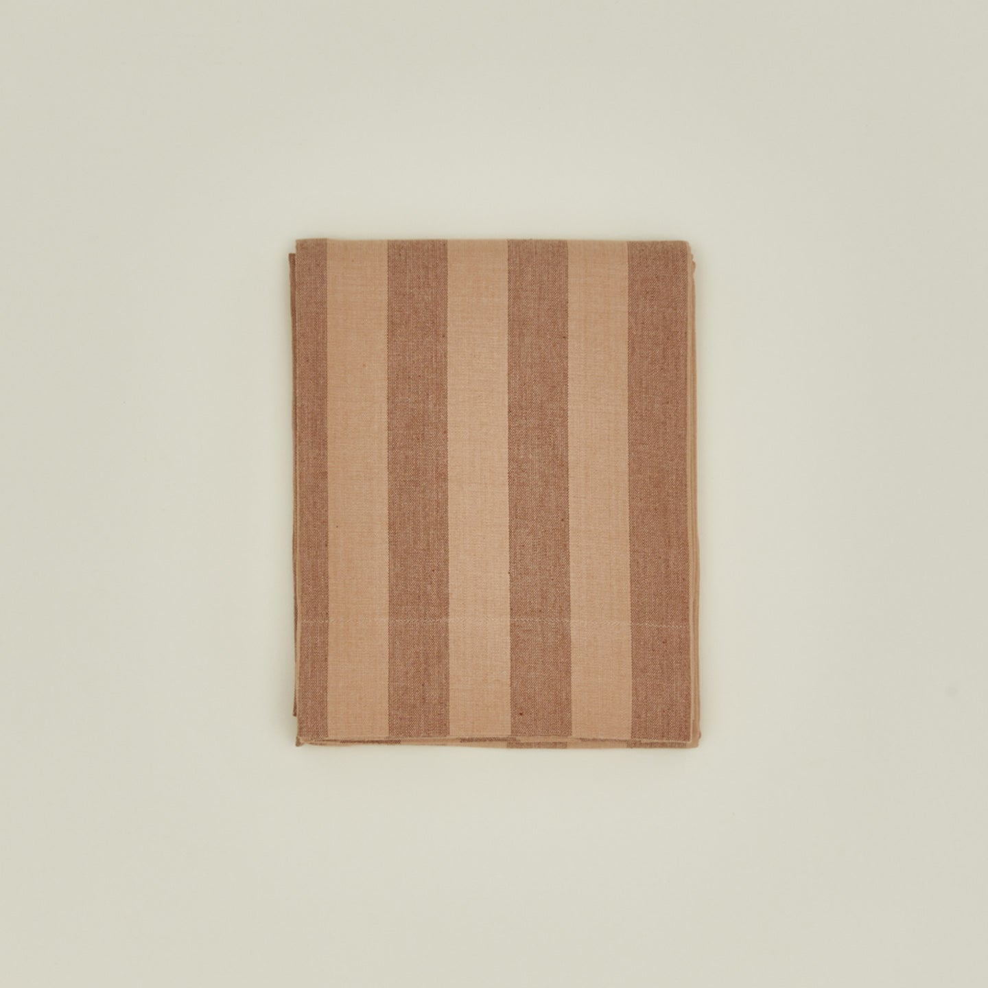 Essential striped shower curtain blush / terracotta