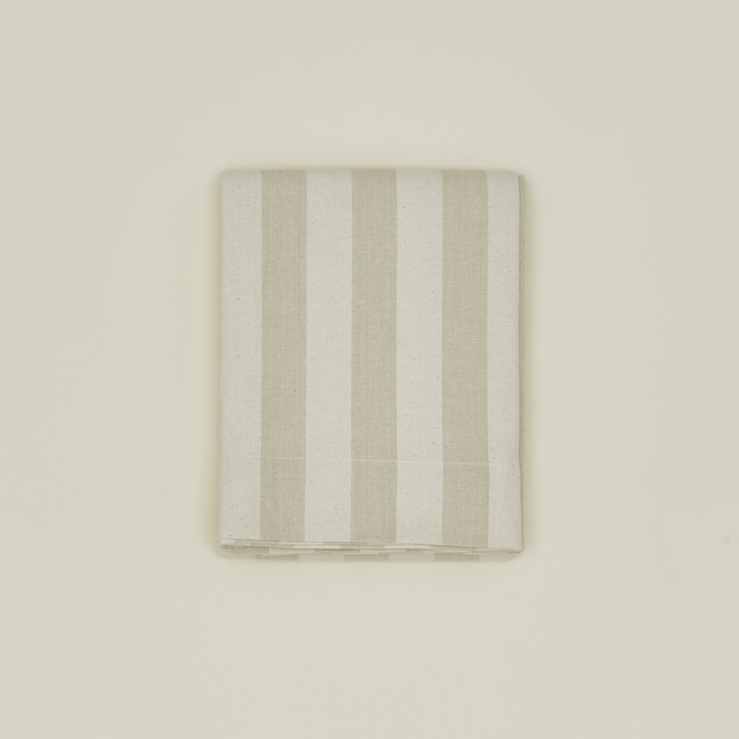 Essential striped shower curtain ivory / flax