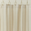 Essential striped shower curtain ivory / flax