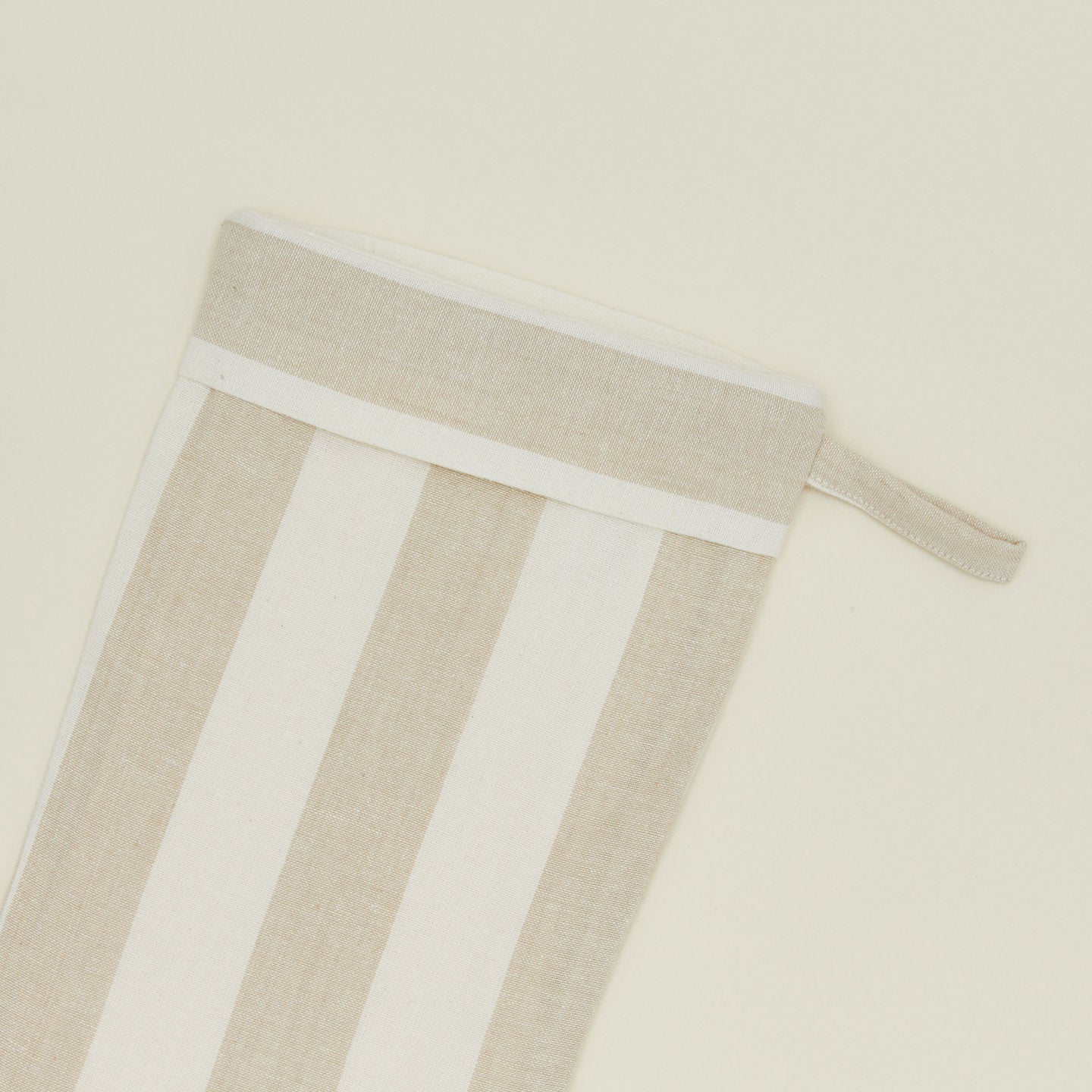 Detailed view of Essential Striped Stocking - Ivory/Flax