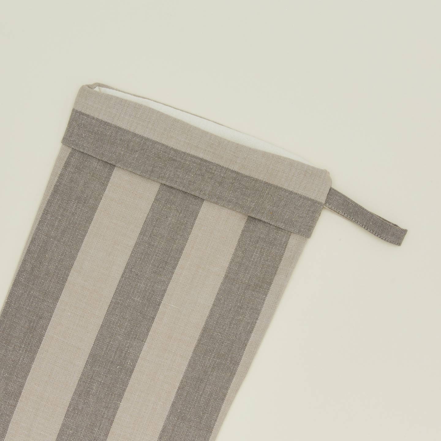 Detailed view of Essential Striped Stocking - Light Grey/Dark Grey