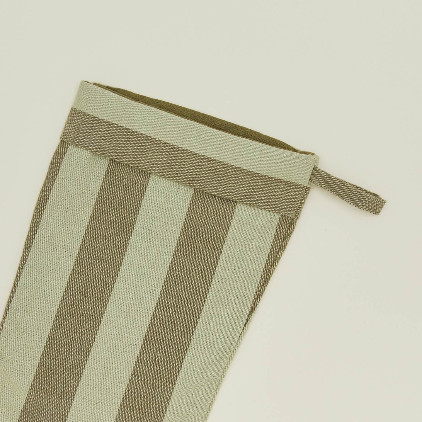 Detailed view of Essential Striped Stocking - Olive/Sage