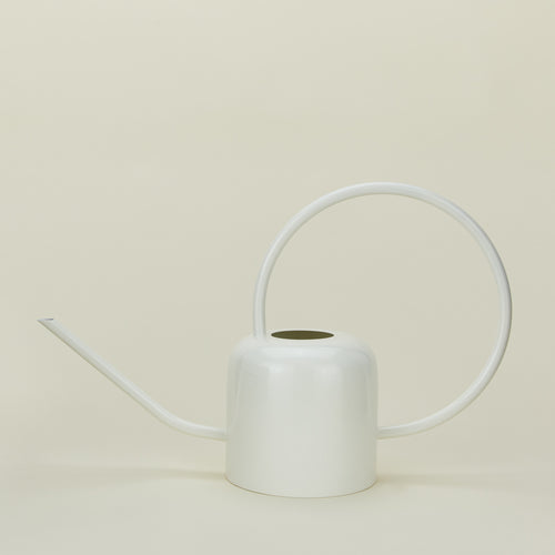 Floral Society watering can in white