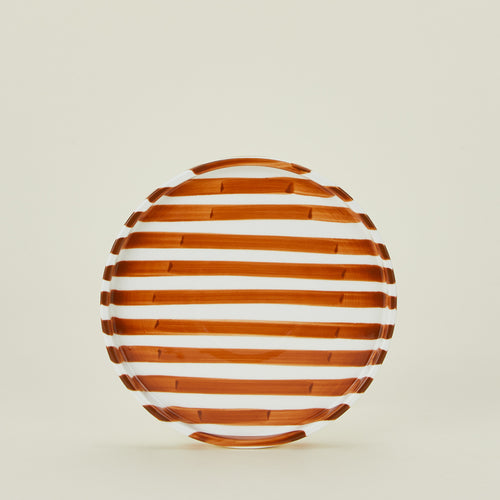 Fodory brown striped dinner plate