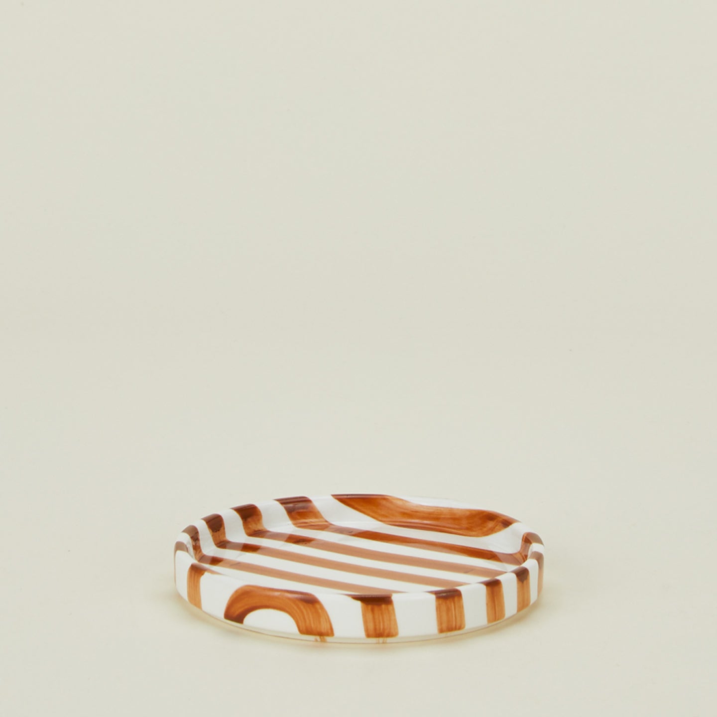 Fodory brown striped salad plate