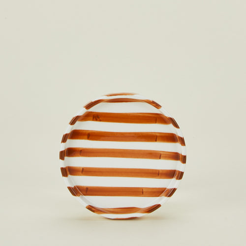 Fodory brown striped salad plate