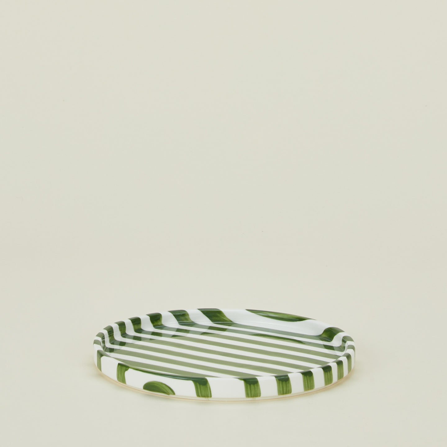Fodory olive striped dinner plate