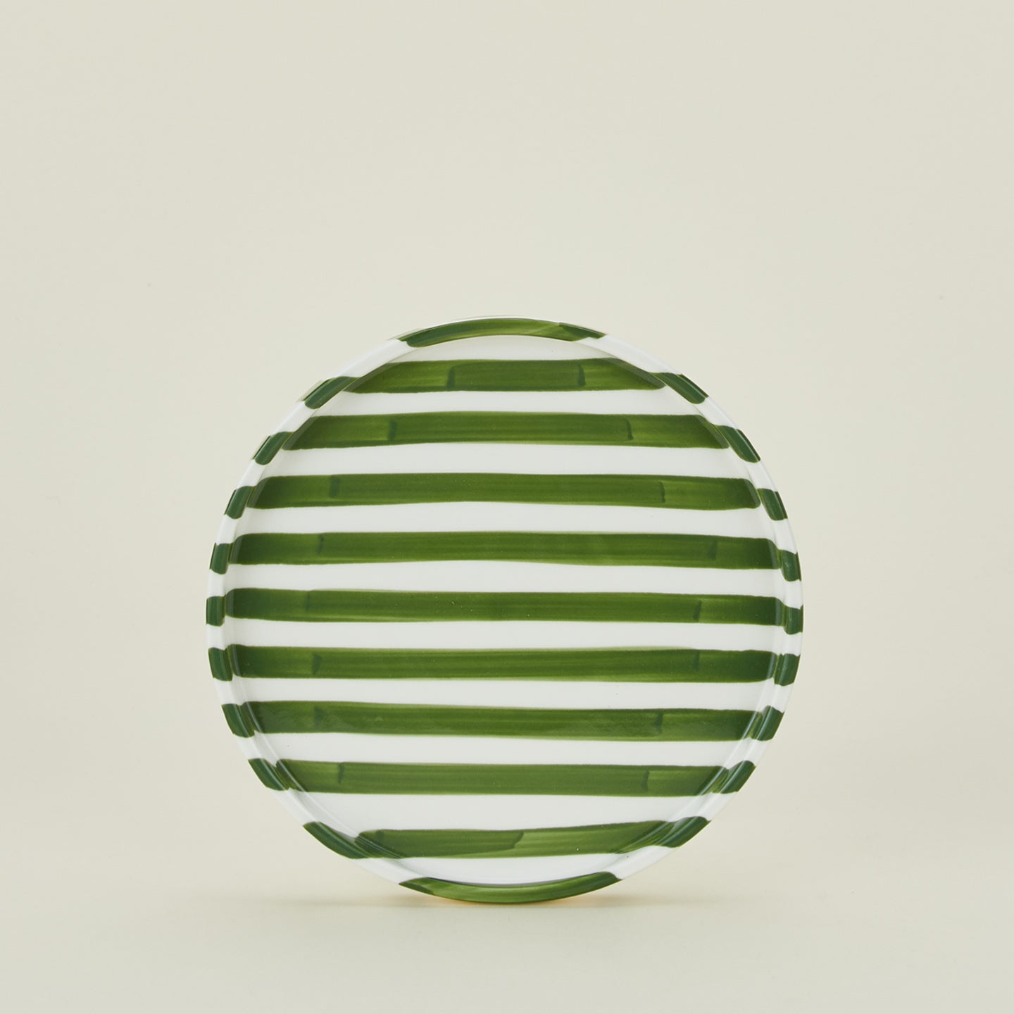 Fodory olive striped dinner plate