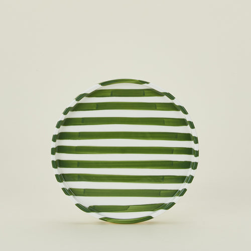 Fodory olive striped dinner plate