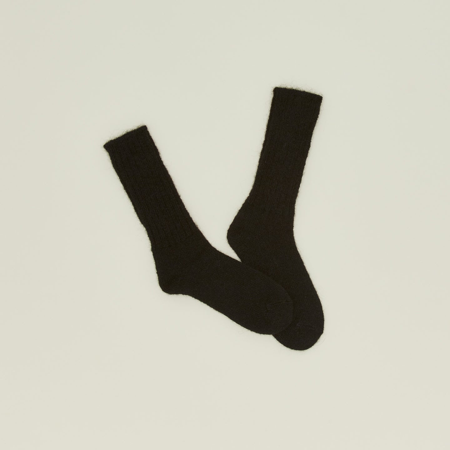 Mohair socks in black