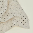 Detailed view of Fog linen flax and black dot linen napkin