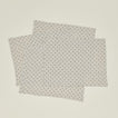 Dot linen placemat in flax and black dot
