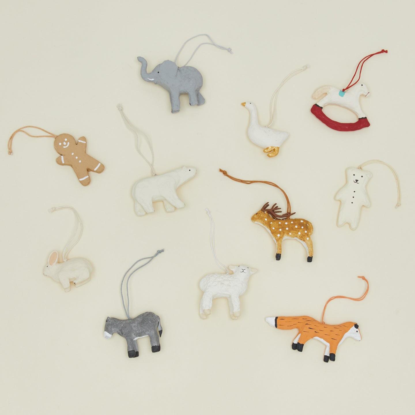 Paper mache ornaments
