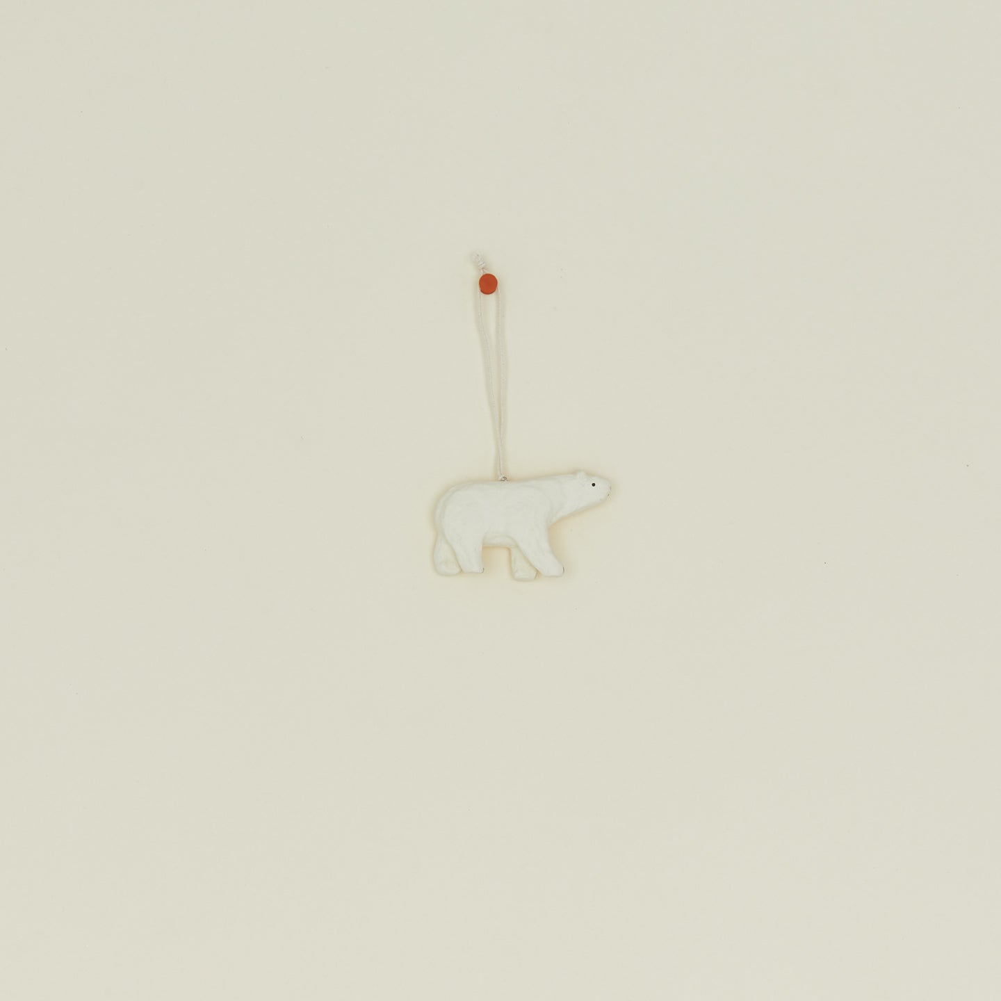 Polar bear paper mache ornaments