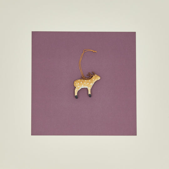 Reindeer Paper Mache Ornament