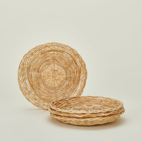 Bamboo plate holders, set of 4