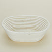 Close up view of Frieling oblong proofing basket.