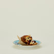 Ginori dessert plate in iris with muffin