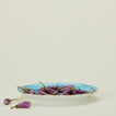 Ginori oval platter in iris with eggplants