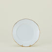 Ginori dessert plate in white with gold rim