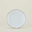 Ginori dinner plate in white with gold rim