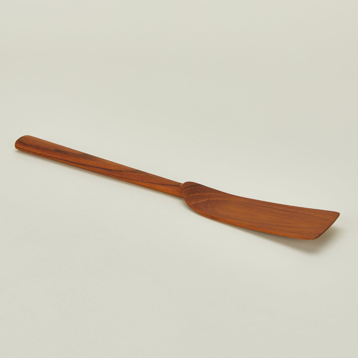 Detailed view of Narrow teak spatula