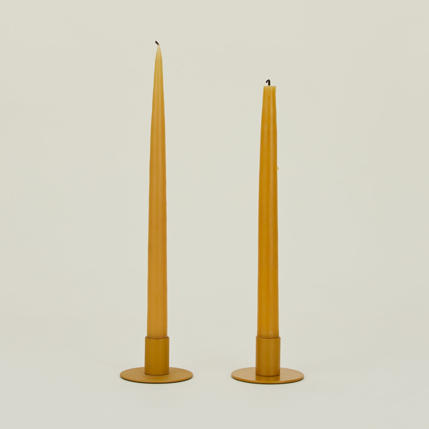 Essential Metal Candle Holders, Set of 2 - Mustard – Hawkins New York