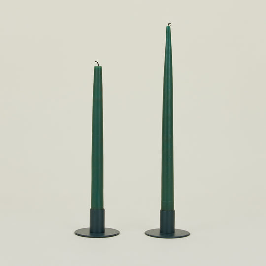 Essential Metal Candle Holders, Set of 2 - Peacock