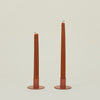 Essential Metal Candle Holders, Set of 2 - Terracotta