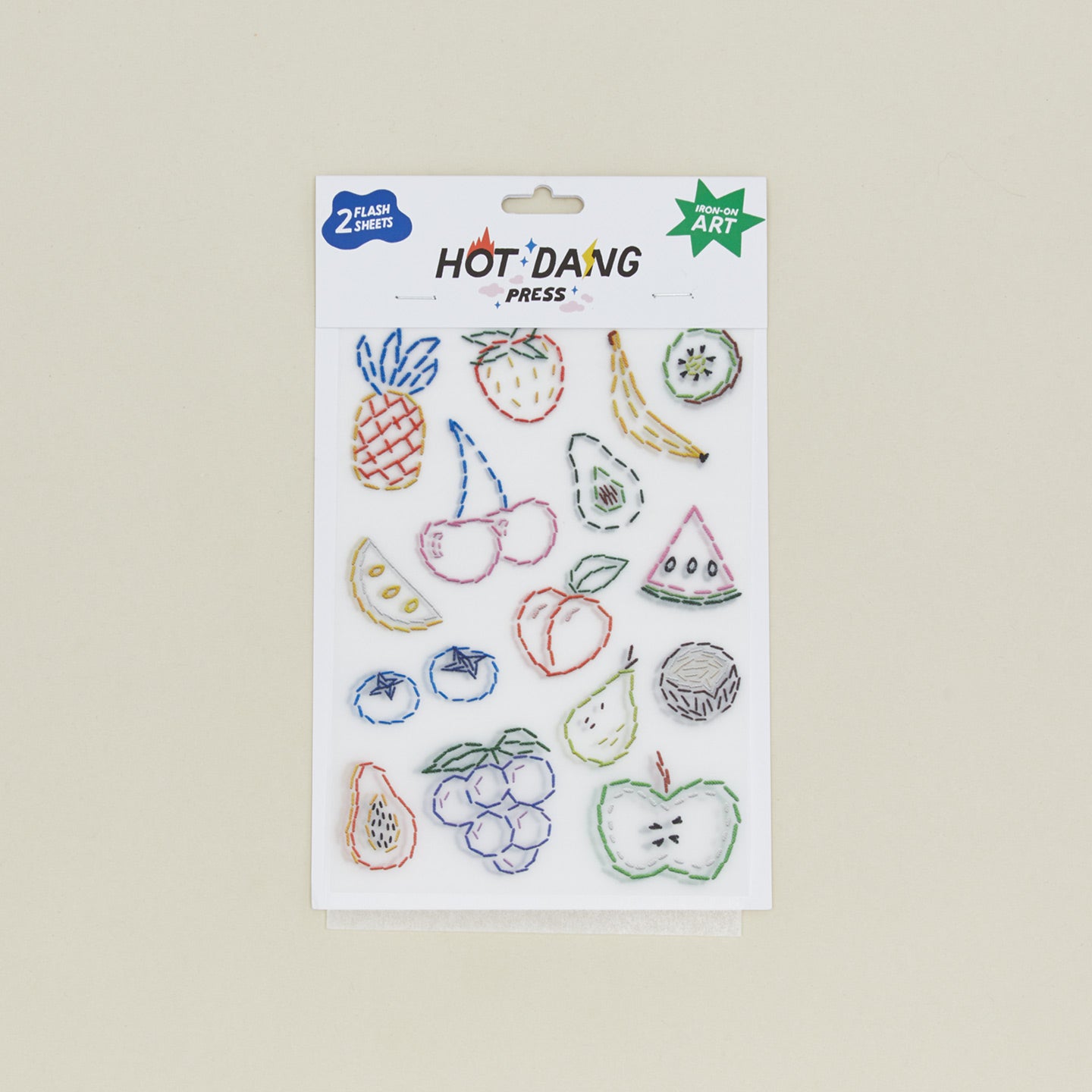 Fruit Embroidery Iron-On Art Sheet