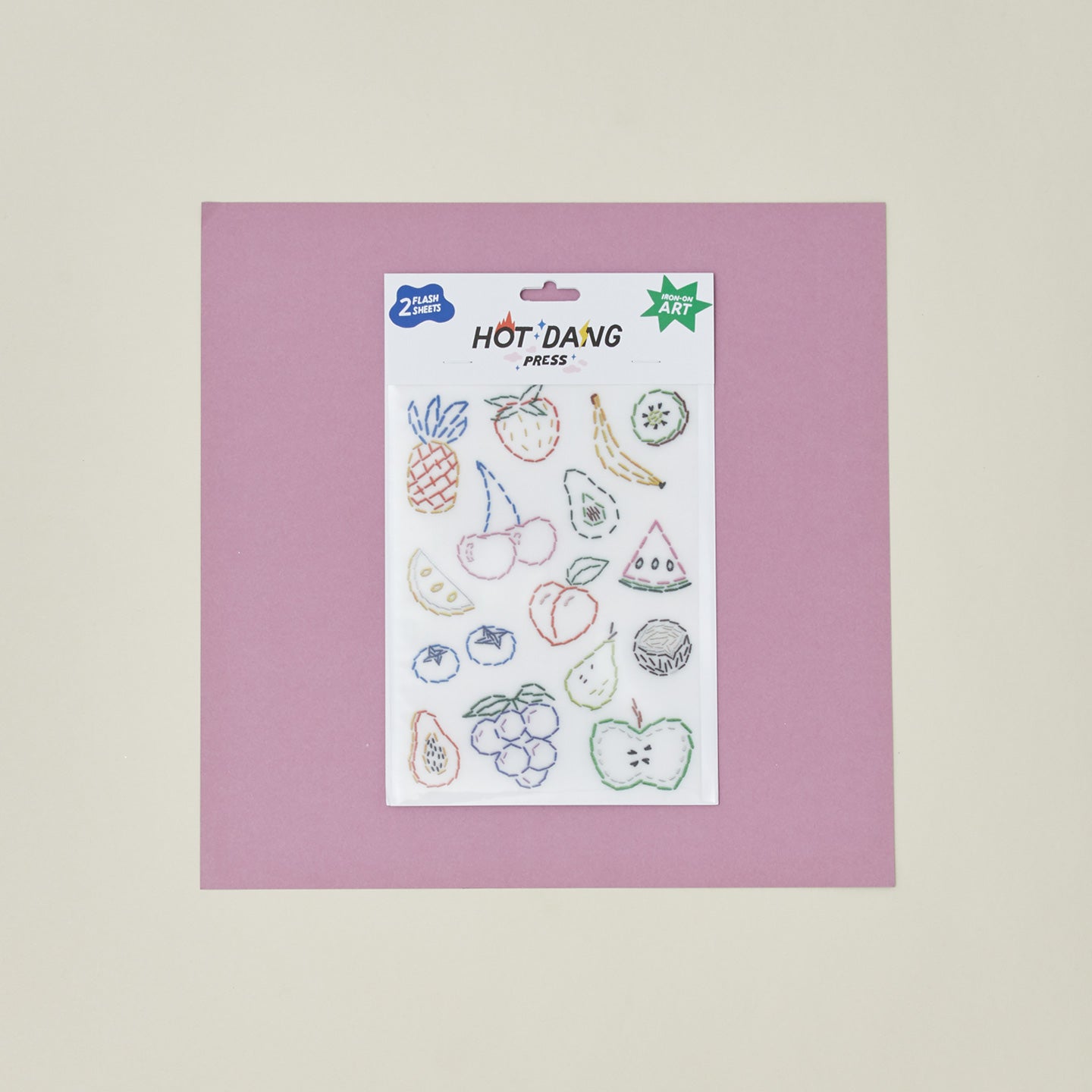 Fruit Embroidery Iron-On Art Sheet