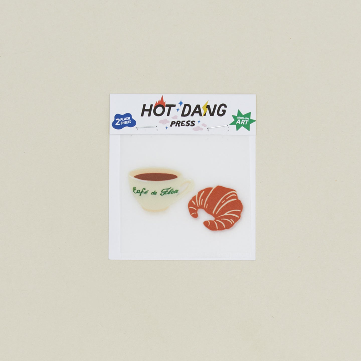 Parisian Breakfast Iron-On Art Pair