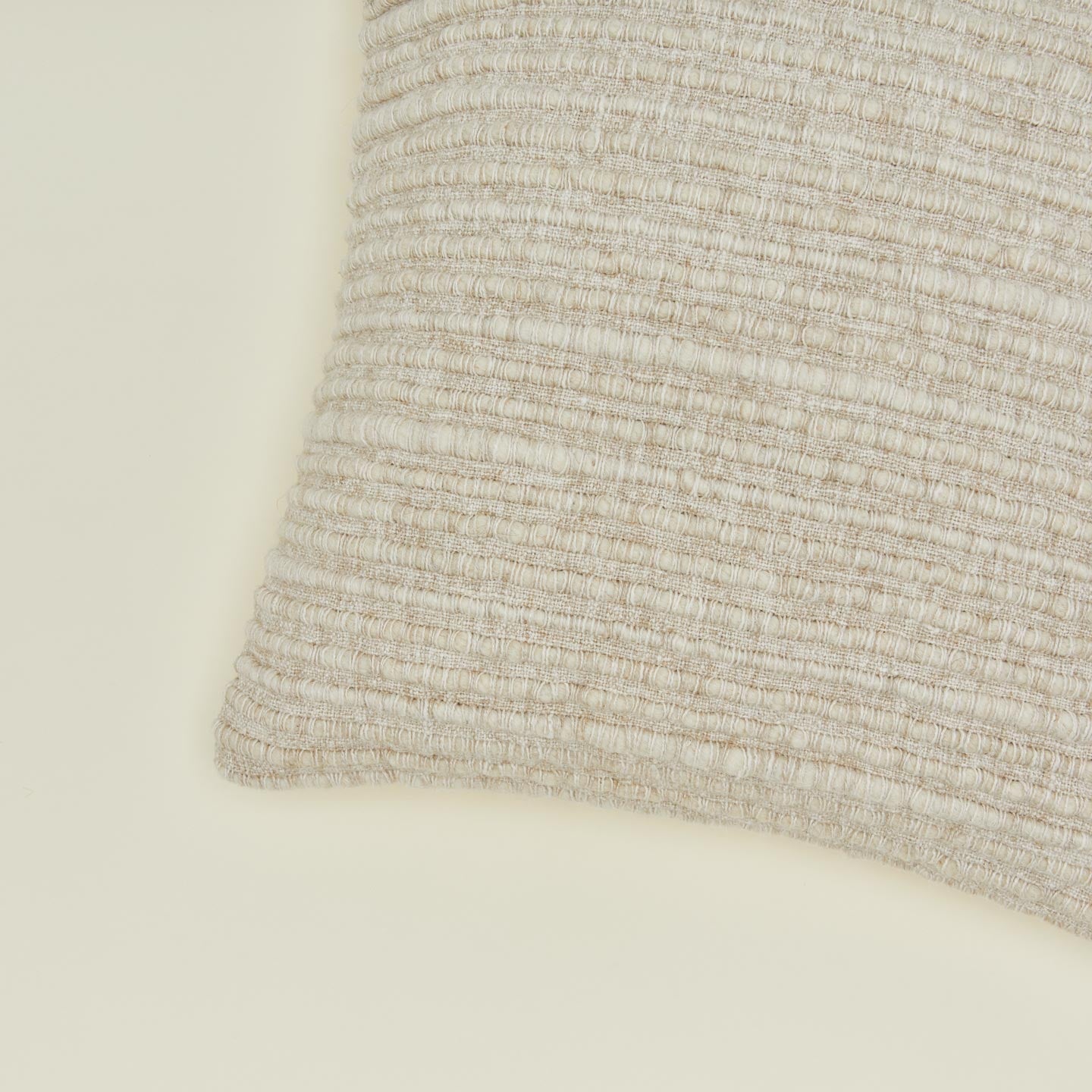 Detailed view of Finn handwoven pillow