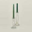 Indaba glass candlestick holders in large and small
