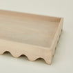 Close up view of Rectangular Scallop Edge Tray