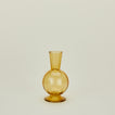 Small amber glass vase