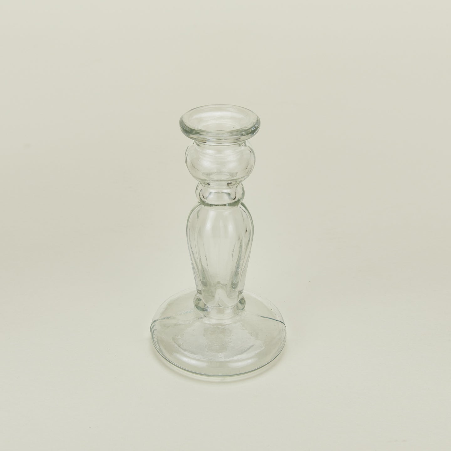 Small blown candlestick holder